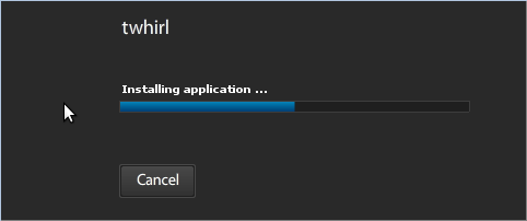 Adobe Air installer for twhirl on Linux, step 3