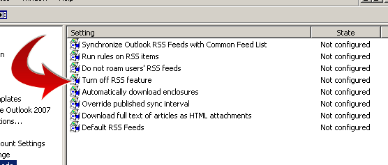 Turn of RSS Feature