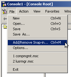 Add/Remove MMC Snap-in