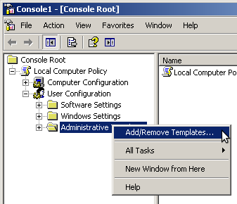 Add/Remove Administrative Templates