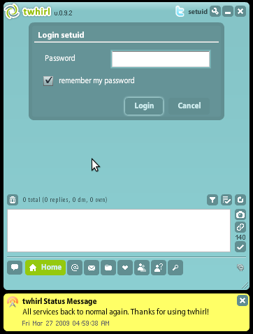 twhirl running natively on 64-bit Linux