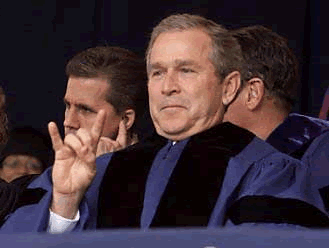 Bush, thinking he's funny (again)