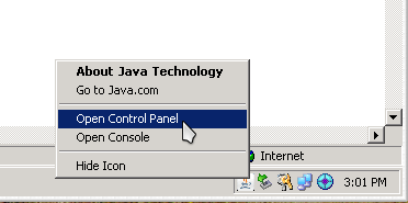 Java Control Panel