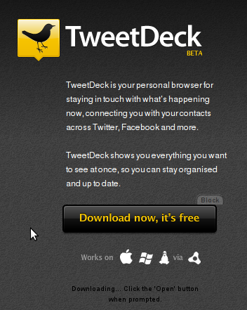 TweetDeck website download