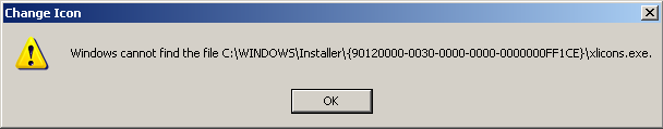 Windows installer xlsicons