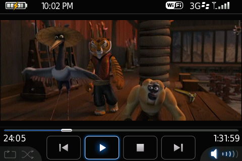 Kung-Fu Panda on the BlackBerry Bold