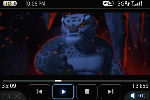 Kung-fu Panda running on my BlackBerry Bold