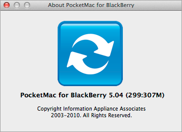 PocketMac About screen