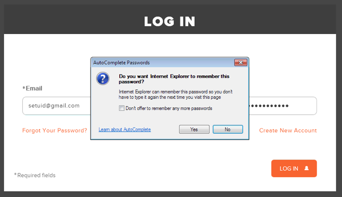 Zwift Internet Explorer Remember Passwords Dialog